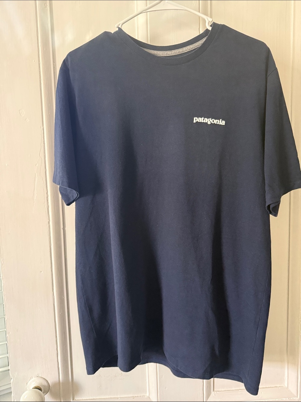 Patagonia Navy Crewneck Short-Sleeve Logo Tee